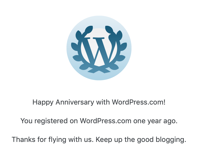 This is a happy day.  Thanks for a fun first&nbsp;year!