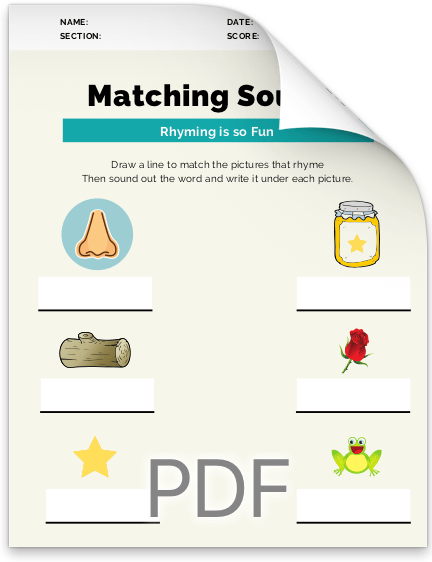 Rhyming Is So Fun – Match and Write&nbsp;Worksheet