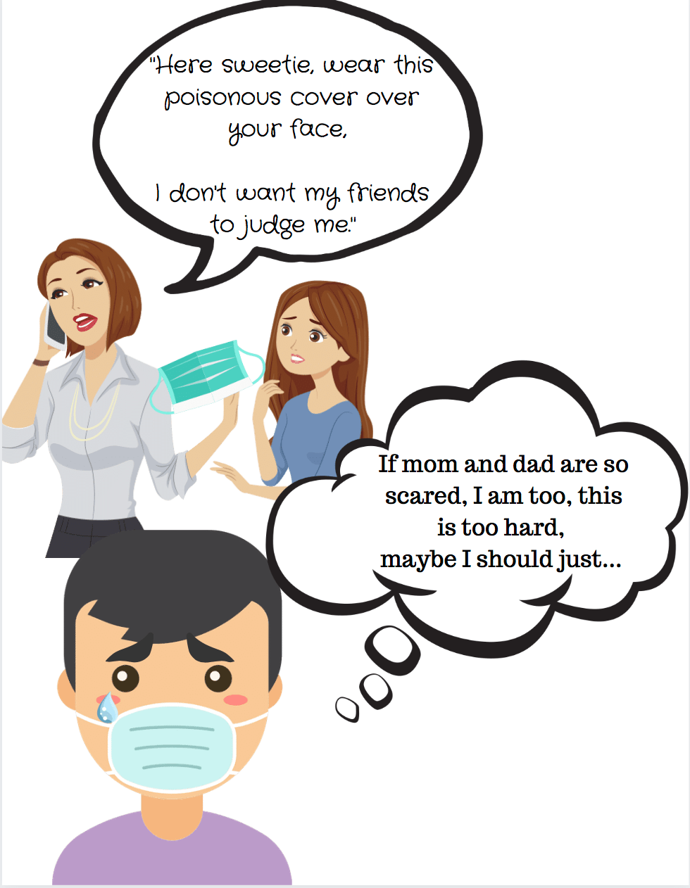 How is your own breath poisonous? It can kill you?  Would you willingly poison your child?  “Here sweetie, wear this poisonous cover over your face, I don’t want my friends to judge&nbsp;me.”