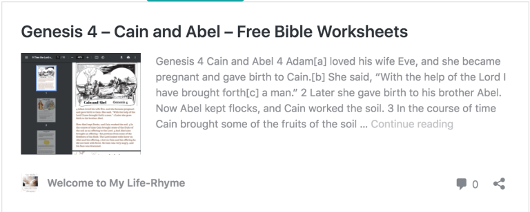 Genesis 5 – Free Bible Worksheets – Math, Reading, Comprehension ...