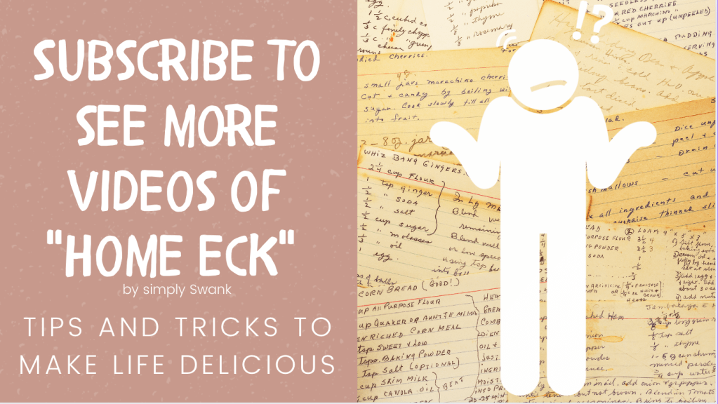 Subscribe to See More Videos of “Home Eck” – Tips and Tricks to make Life&nbsp;Rich