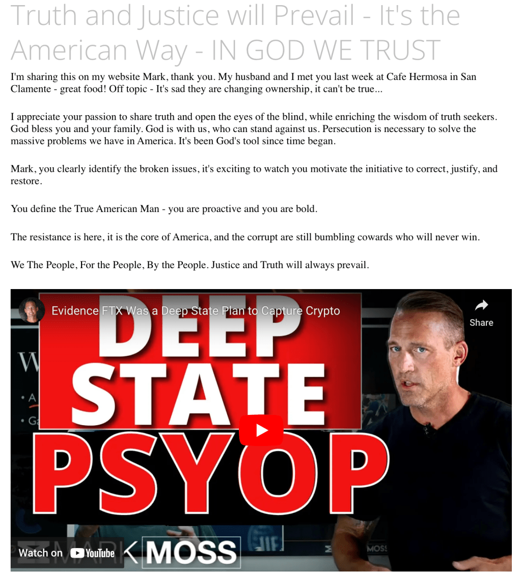 Truth and Justice will Prevail – It’s the American Way – IN GOD WE&nbsp;TRUST