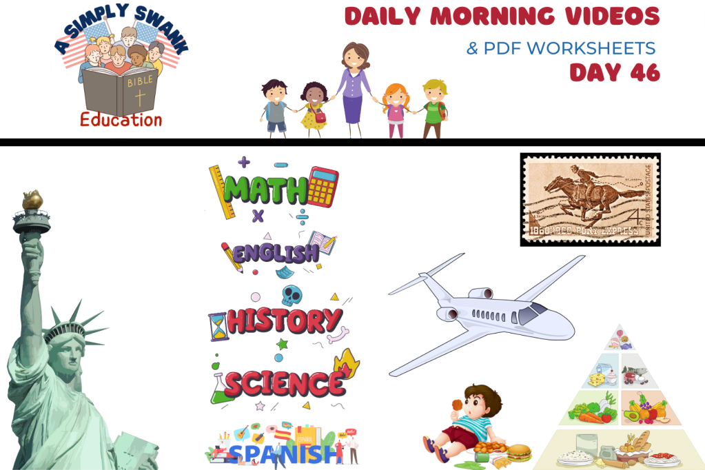 Day 46 | Simply Swank HomeSchool Morning Videos | Grades 2 & 3 – How Do Airplanes&nbsp;Fly?