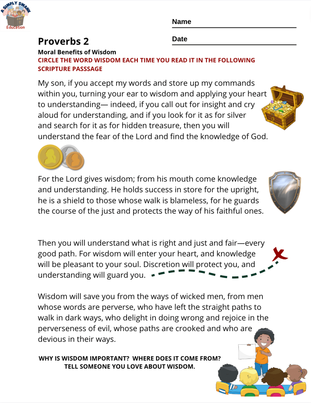 A SIMPLY SWANK EDUCATION – GRADES 2&3 | THE STOCK MARKET CRASH AND THE BENEFITS OF GODLY&nbsp;WISDOM