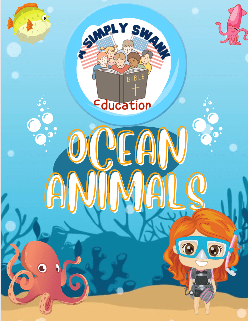GOD CREATED OCEAN ANIMALS | FUN FACTS & PDF BOOK FOR SHARK, ORCA, SQUID, DOLPHIN, WHALE,&nbsp;GENESIS