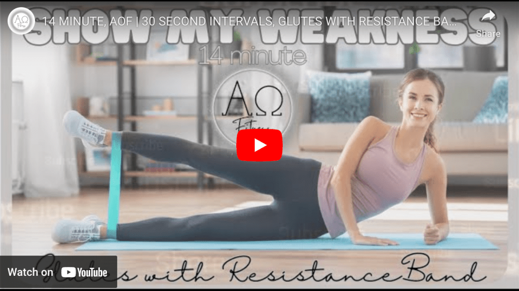 14 MINUTE, AOF | 30 SECOND INTERVALS, GLUTES WITH RESISTANCE BAND, HIIT, 2 CORINTHIANS 11, WORKOUT WITH&nbsp;JESUS