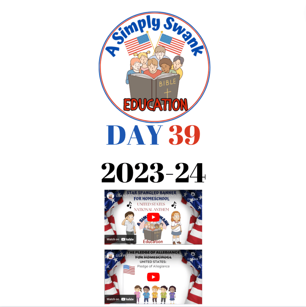 Day 39 – Grades 3 & 4 – A Simply Swank Education 