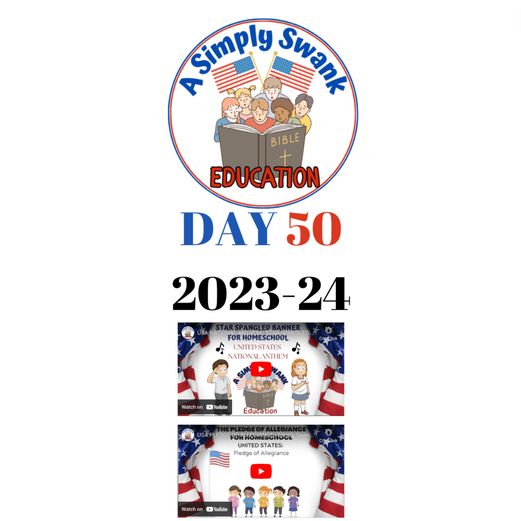 Day 50 – Grades 3 & 4 – A Simply Swank Education – BRAND NEW PLEDGE OF&nbsp;ALLEGIANCE