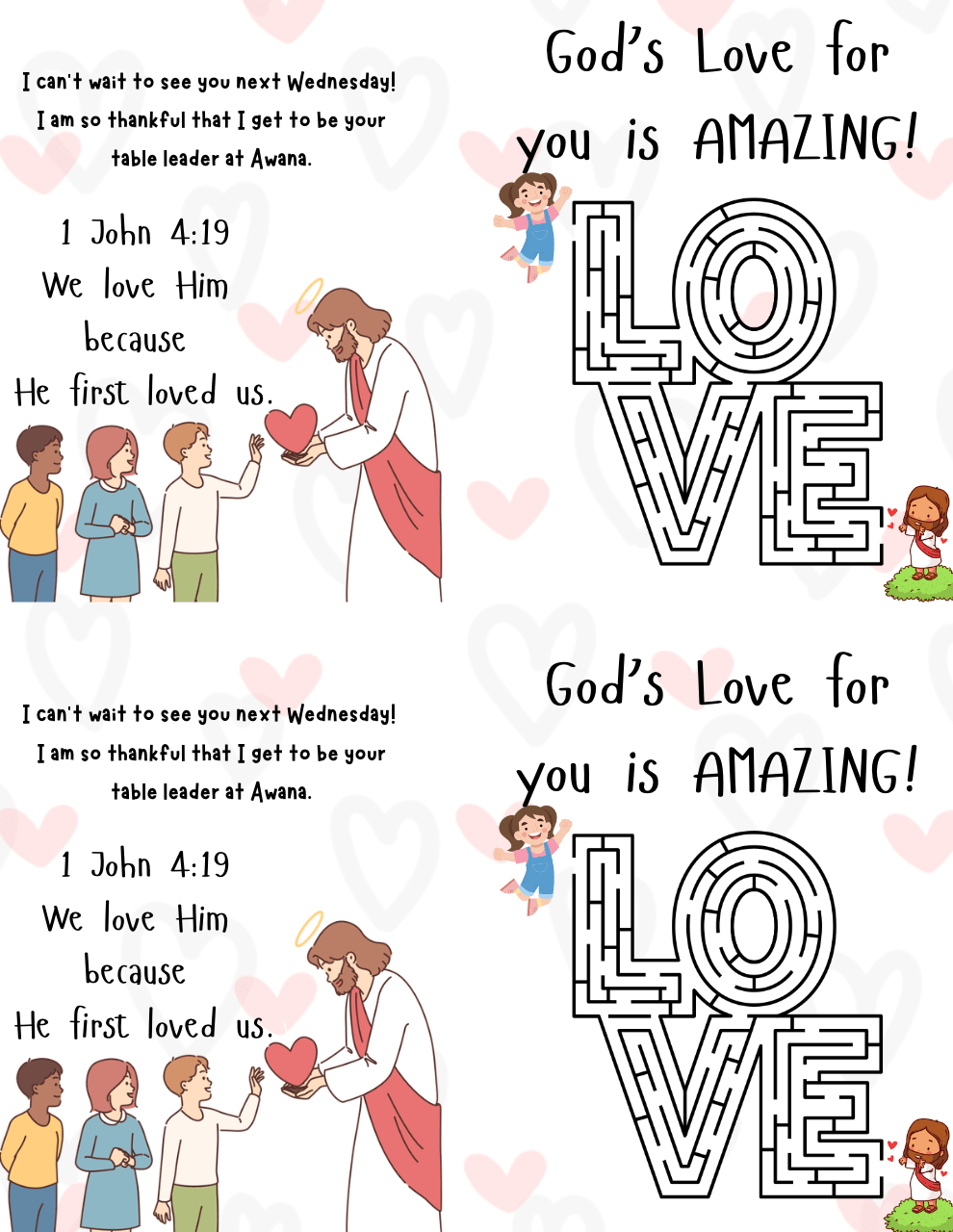 Awana Mailer – Valentine’s Day – 1 JOHN&nbsp;4:19
