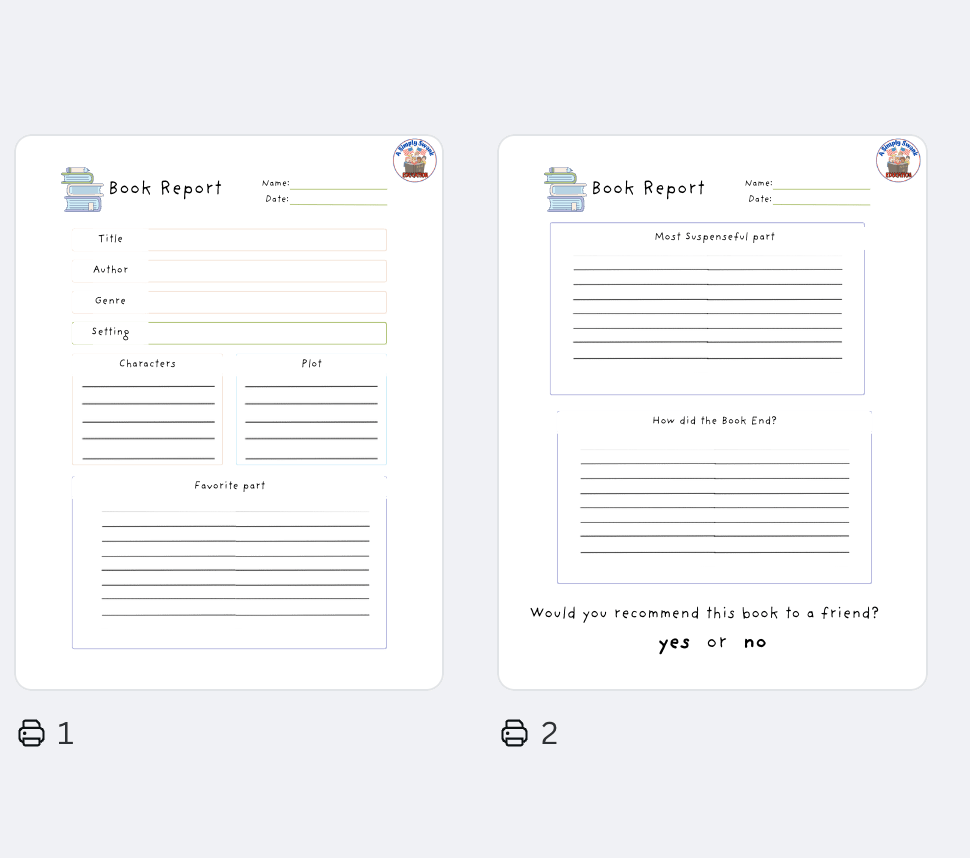 FUN AND COLORFUL BOOK REPORT PDF – FREE&nbsp;DOWNLOAD