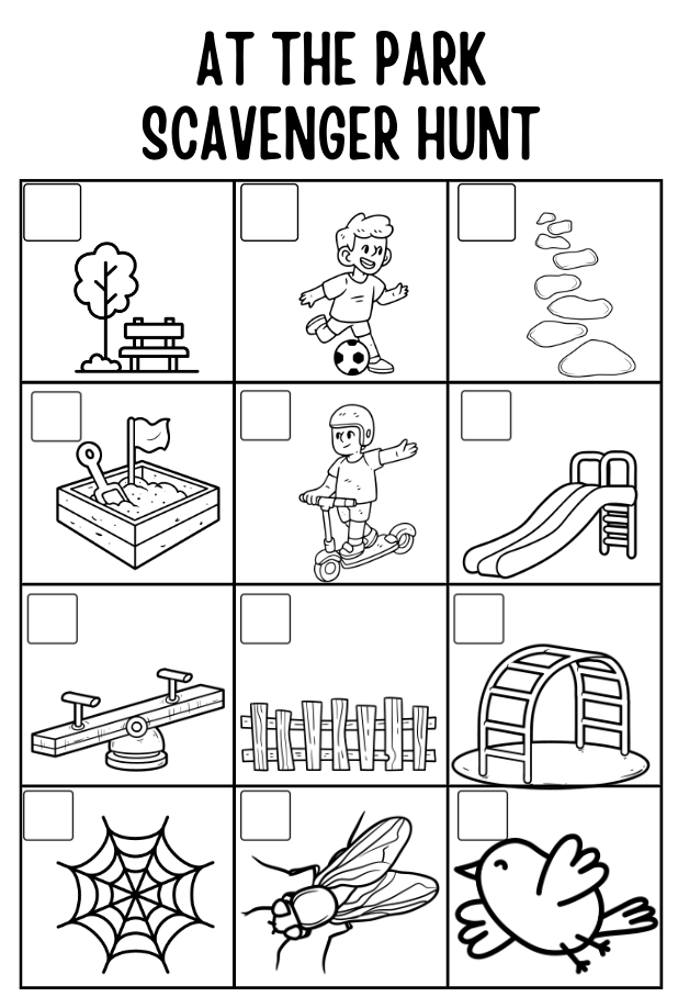 At the Park Scavenger&nbsp;Hunt