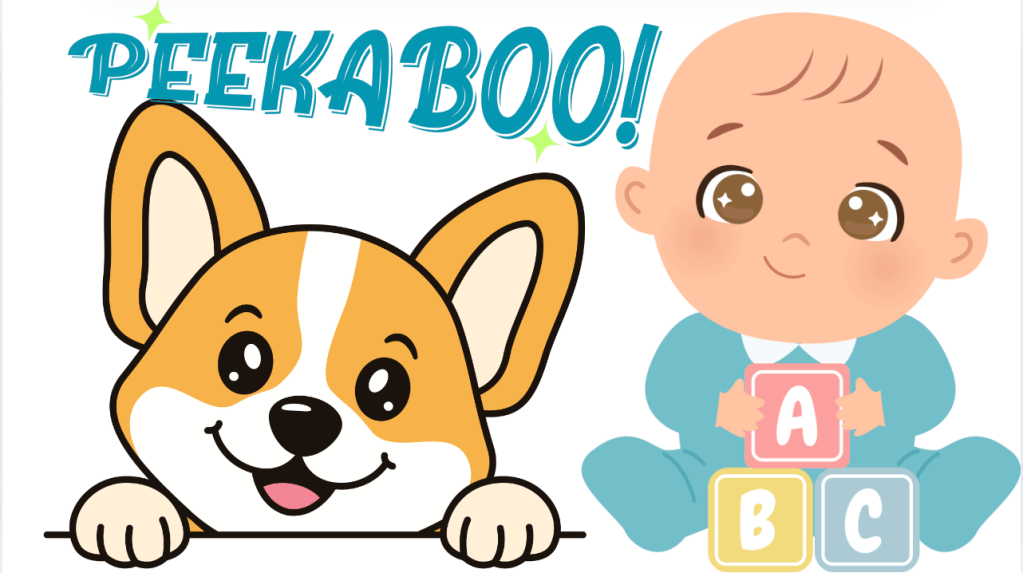 Peekaboo! play peek-a-boo and sing along to this silly&nbsp;song!