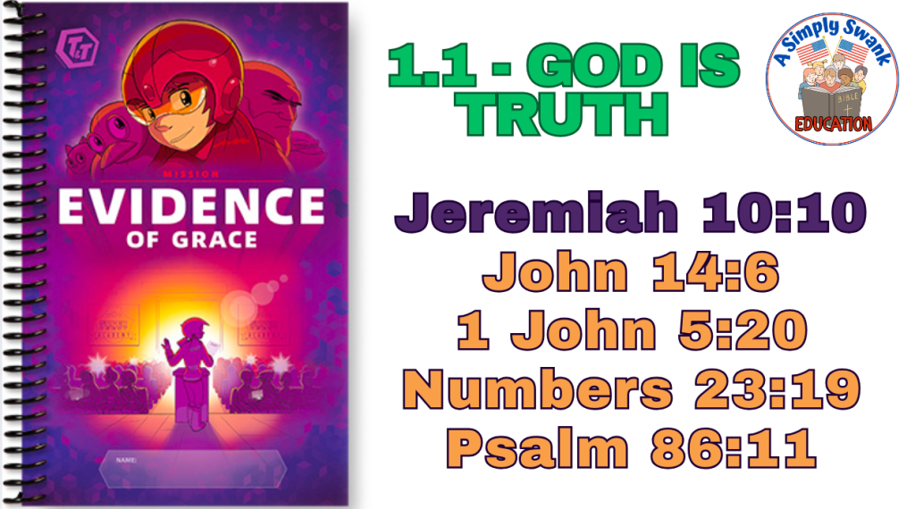 1.1 God is Truth – T&T Memory Verse & Gold Extra Credit – A Simply Swank Education – Jeremiah&nbsp;10:10