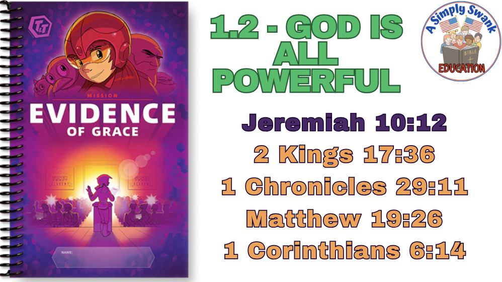 1.2 God is All Powerful – T&T Memory Verse & Gold Extra Credit – Swank Education – Jeremiah&nbsp;10:12