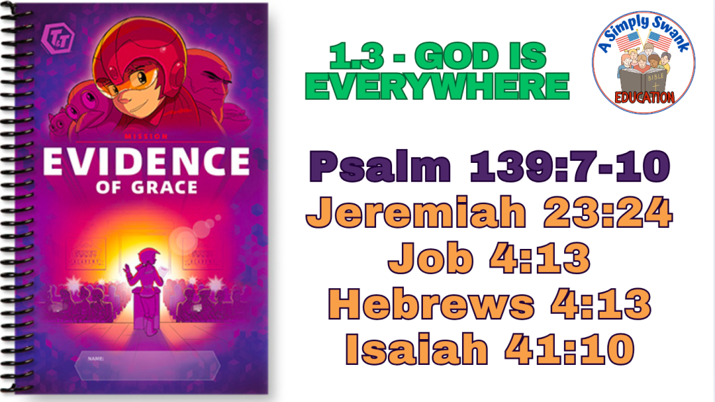 1.3 God is EVERYWHERE – T&T:Memory Verse & Gold Extra Credit – Swank Education – Psalm&nbsp;139:7-102
