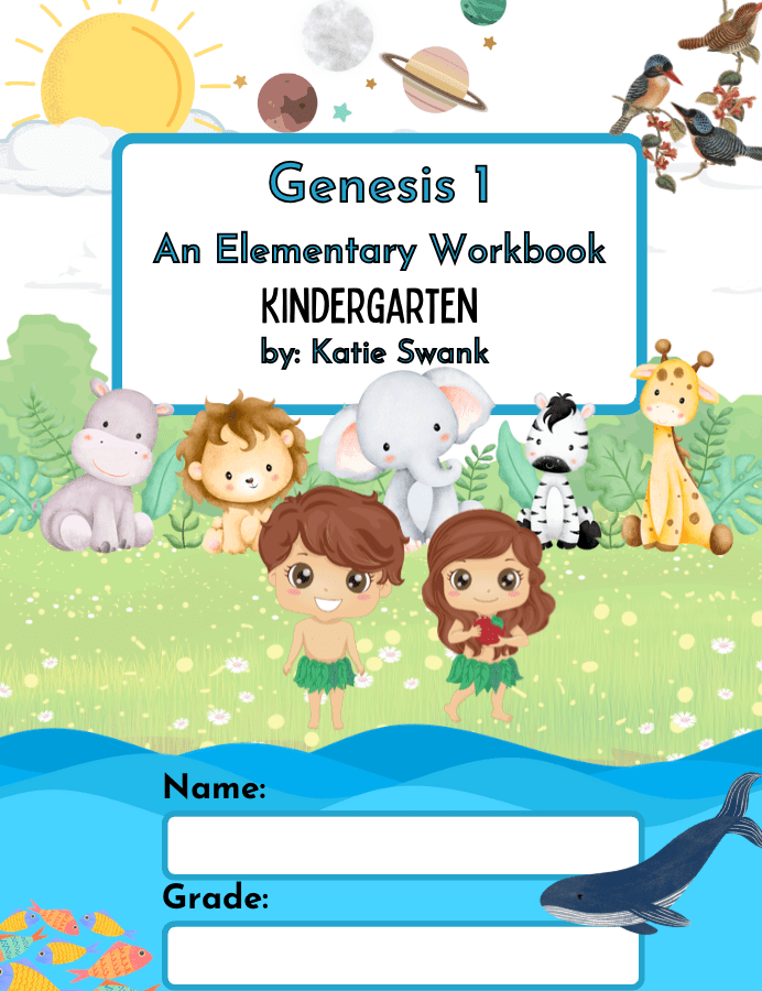 GENESIS WORKBOOK – KINDERGARTEN – In the Beginning – Free Christian Workbook for School,&nbsp;Homeschool