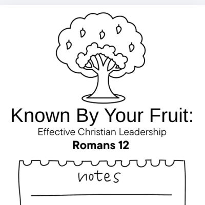 CHRISTIAN LEADERSHIP WORKBOOKS – KNOWN BY YOUR FRUIT – *FREE DOWNLOAD* –&nbsp;PDF