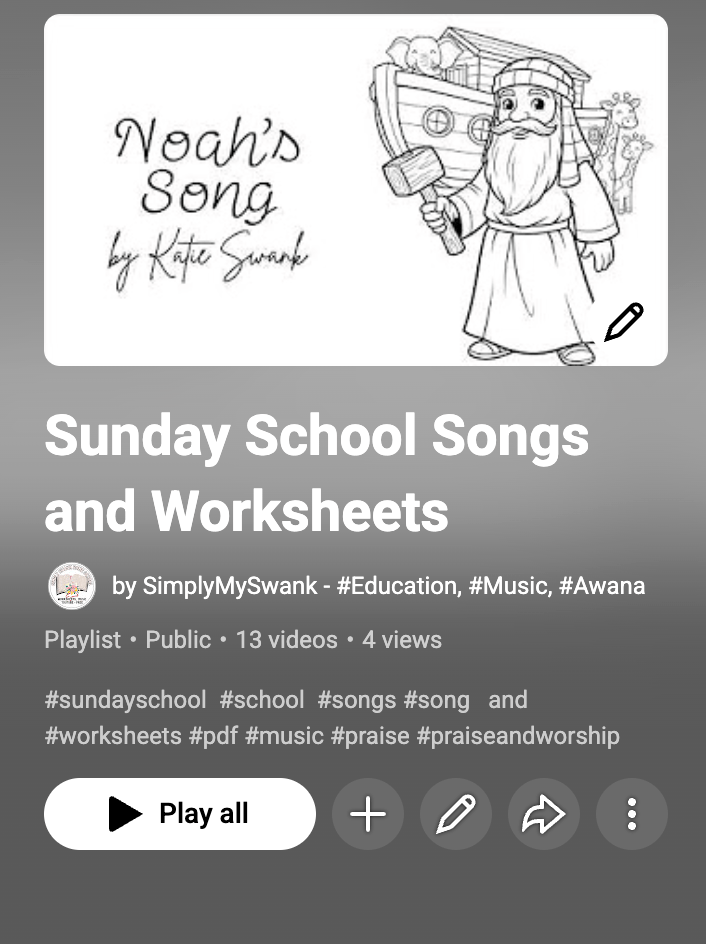 Noah’s Song #newvideo #noah #song for #sunday #school and #coloring  #books  _ By Katie&nbsp;Swank