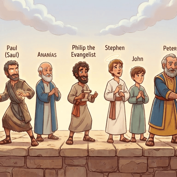 The chronological order of appearance for the Seven individually named miracle workers in the New Testament after Jesus’&nbsp;ascension